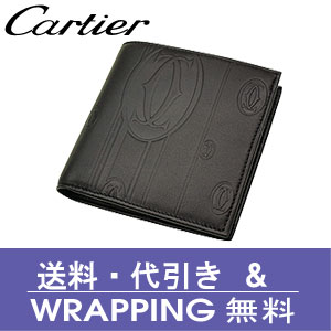 【Cartier】カルティエ　財布　カルティエ　二つ折り財布(小銭入れ付)ブラック　パシャ　マトリックス　L3001209【送料無料】