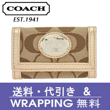 【COACH】コーチ・コーチ　6連キーケース　カーキ/プラチナ44009　SKHPL【送料無料】