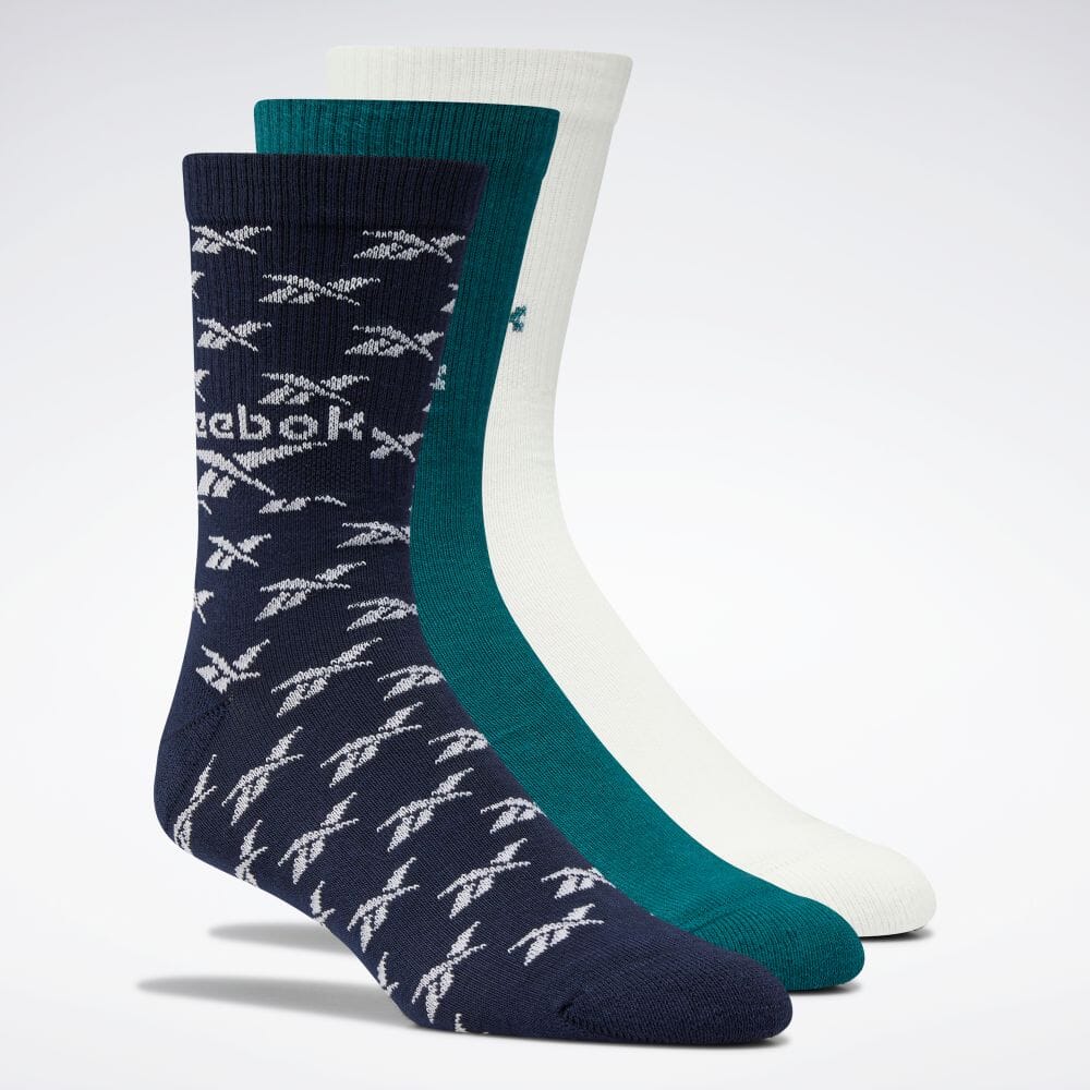 【公式】リーボック Reebok 返品可 クラシックス フォールドオーバー クルー ソックス 3足組 / Classics Fold-Over Crew Socks 3 Pairs レディース メンズ H47533 クラシック アクセサリー eoss21fw