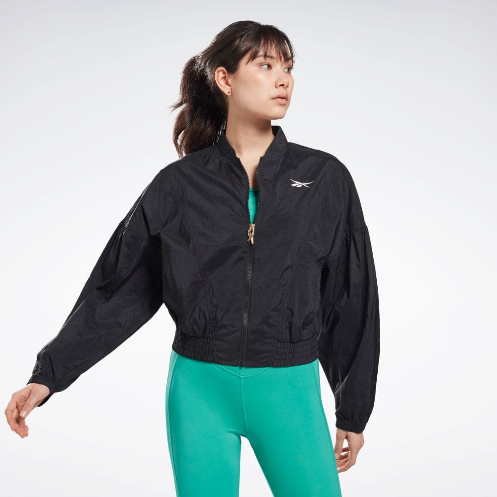 【公式】リーボック Reebok 返品可 スタジオ シャイニー ファッション ジャケット / Studio Shiny Fashion Jacket レディース GU9518 トレーニング ウェア・服 eoss21fw