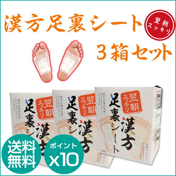 ☆ ポイント10倍 ☆　翌朝スッキリ！ 漢方足裏シ