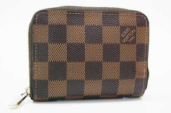 【LOUIS VUITTON】ルイヴィトン ダミエ ”ジッピーコインパース” ラウンドファスナー財布 エベヌ N63070 【中古】 02P123Aug12