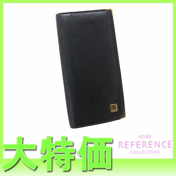 【dunhill】ダンヒル レザー 2つ折り長札入れ ブラック 【中古】《あす楽対応》【KK】