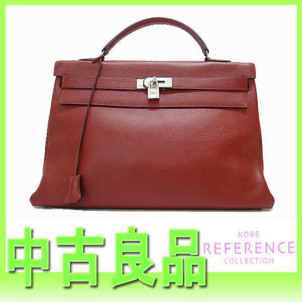 【HERMES】エルメス ”ケリー40” ハンドバッグ 内縫い フィヨルド ルージュアッシュ マットシルバー金具 D刻 【中古】《あす楽対応》【送料無料】 02P123Aug12