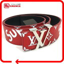 LOUIS VUITTON ルイ・ヴィトン MP015 17aw Supreme Louis Vuitton LV Initiales 40 MM Belt モノグラム サンチュール LV イニシャル ルイヴィトン×シュプリーム ベルト レザー レッド メンズ【新品】