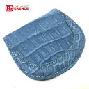 no brand ノーブランド 小銭入れ 財布 メンズ レディース コインケース クロコダイル ライトブルー レディース【中古】