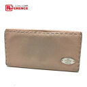 FENDI フェンディ 8M0144 Wホック長財布 ローマンレザー セレリア 長財布(小銭入れあり) レザー ピンク系 レディース【中古】