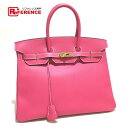 HERMES エルメス バーキン35 Q刻 ハンドバッグ エプソン ローズティリアン ゴールド金具 レディース【中古】