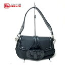PRADA プラダ 肩掛けショルダーバッグ ショルダーバッグ エナメルxナイロン ブラック レディース【中古】