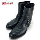 GUCCI グッチ シューズ 靴 ショートブーツ ベルト付 ニューモロー ブーツ レザー/ ブラック メンズ【中古】