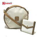 BALLY バリー ポシェット ロゴ ヴィンテージ ショルダーバッグ PVC×レザー ホワイト×ブラウン レディース【中古】