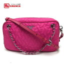 PRADA プラダ 2WAYバッグ チェーンバッグ ポシェット キルティング ショルダーバッグ ナイロン ピンク レディース【中古】