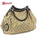 GUCCI グッチ 211944 オールドグッチ スーキー トートバッグ ハンドバッグ GGキャンバスxレザー レディース ベージュxブラウン 【中古】