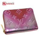 LOUIS VUITTON ルイヴィトン M90523 小銭入れ 財布 ジッピーコインパース モングラムヴェルニ グラデージョン コインケース パテントレザー ピンク×レッド ユニセックス【新品】