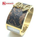 DOLCE&GABBANA ドルチェアンドガッバーナ 6YAA ラインストーン ロゴ Forever D&G TIME 腕時計 腕時計 SS ユニセックス ゴールド×ブラウン 【中古】