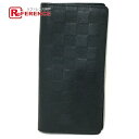 LOUIS VUITTON ルイヴィトン N63010 ダミエ アンフィニ ポルトフォイユ ブラザ 長財布 二つ折り財布(小銭入れあり) ダミエ・アンフィニ レザー メンズ オニキス ブラック 【中古】