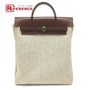 HERMES エルメス エールバッグ アドPM 2way ハンドバッグ バックパック サッチェル リュック・デイパック キャンバス×レザー レディース ブラウン×ナチュラル 【中古】