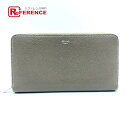 CELINE セリーヌ 105003AFE ラージ ジップドマルチファンクション ラウンドファスナー 長財布(小銭入れあり) レザー レディース スリ グレージュ 【中古】