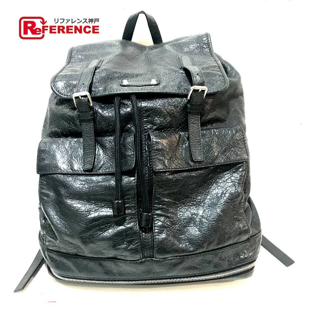 BALENCIAGA バレンシアガ 298114 バックパック リュックサック リュックサック シープスキン ユニセックス ブラック 【中古】