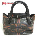 FENDI フェンディ 8BN155 セレリア フォーリインペリアーリ トートバッグ ハンドバッグ ビニール/レザー レディース ダークブラウン系 【中古】