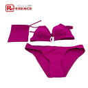 HERMES エルメス BAIN スイムウェア ビキニ トップスその他 コットン /ナイロン レディース パープル 未使用 【中古】