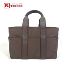 HERMES エルメス Hロゴ アカプルコPM ミニボストンバッグ ハンドバッグ ナイロン/レザー ユニセックス ブラウン 【中古】