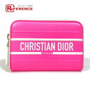 Dior ディオール S6202OVWX ディオール ヴァイブ DIOR VIBE VOYAGEUR スモール カードホルダー 財布 小銭入れ コインケース レザー レディース ピンク×ホワイト 未使用 【中古】