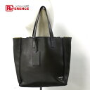PRADA プラダ トートバッグ ロゴプレート 2WAYバッグ ショルダーバッグ レザー レディース グリーン 【中古】
