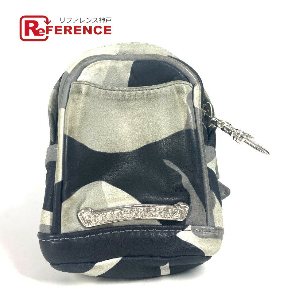 CHROME HEARTS クロムハーツ WRISTHER BACK PACK バックパック カモフラ柄 ポーチ ブレスレット アクセサリー コインケース 財布 ポーチ レザー ユニセックス グレー 【中古】
