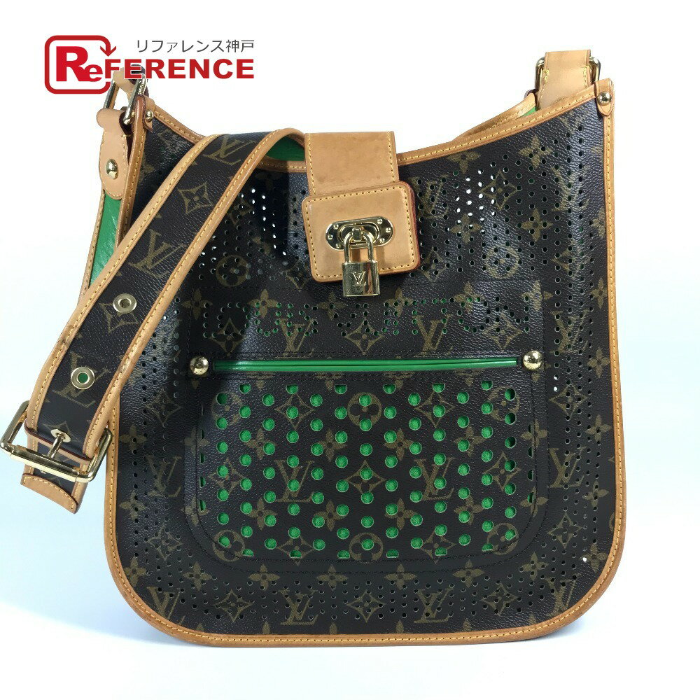 LOUIS VUITTON ルイヴィトン M95173 モノグラムペルフォ ミュゼット カバン 斜め掛け ショルダーバッグ モノグラムキャンバス ユニセックス グリーン 【中古】