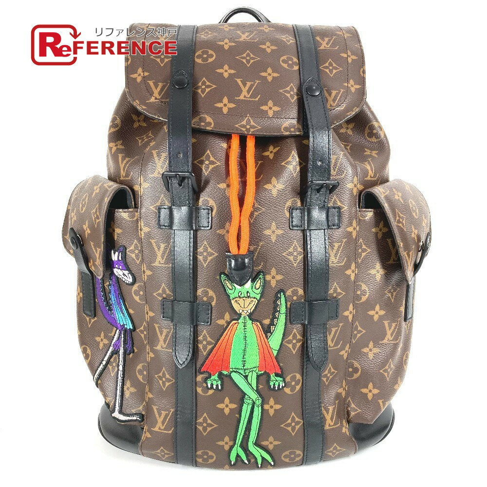 LOUIS VUITTON ルイヴィトン M45617 モノグラム LVフレンド ヴァージルアブロー クリストファーPM カバン バックパック リュックサック メンズ ブラウン 【中古】