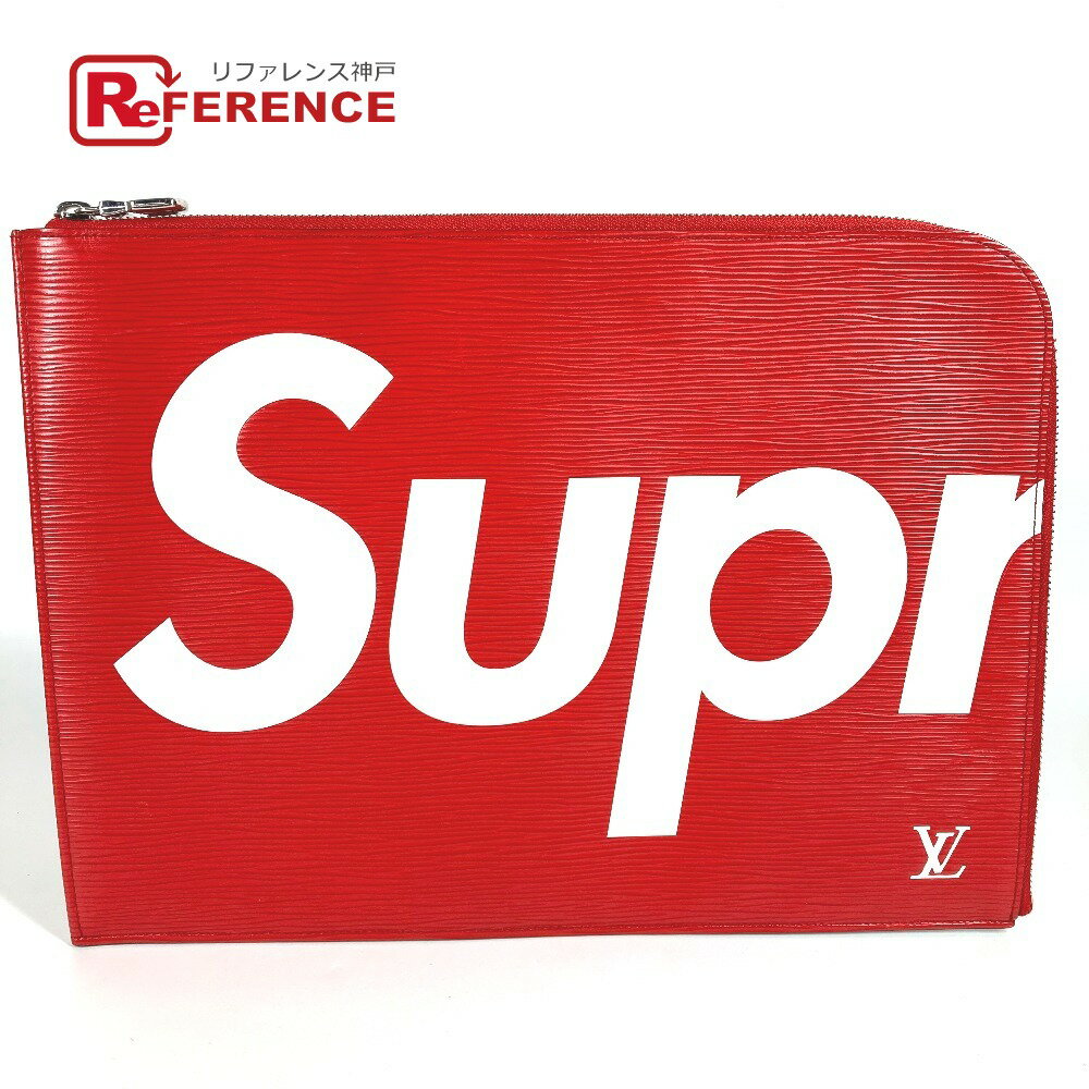 LOUIS VUITTON ルイヴィトン M67722 エピ ポシェット ジュールGM supreme シュプリーム コラボ カバン クラッチバッグ エピレザー メンズ レッド 【中古】
