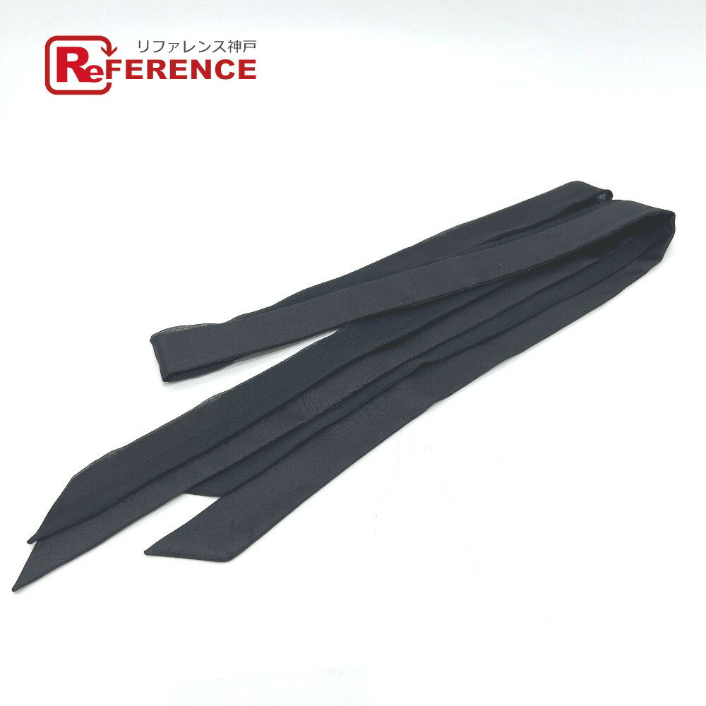 CHANEL シャネル ココマーク マトラッセ アパレル小物 スカーフ ボウタイ ネクタイ シルク レディース ブラック 新品同様 【中古】