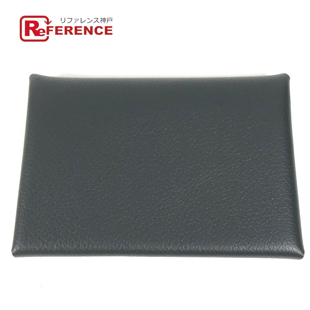 HERMES エルメス 2つ折り カルヴィデュオ カルヴィ デュオ カードケース 小銭入れ 財布 名刺入れ パスケース コインケース エバーカラー ユニセックス アルドワーズ ダークグレー 未使用 【中古】