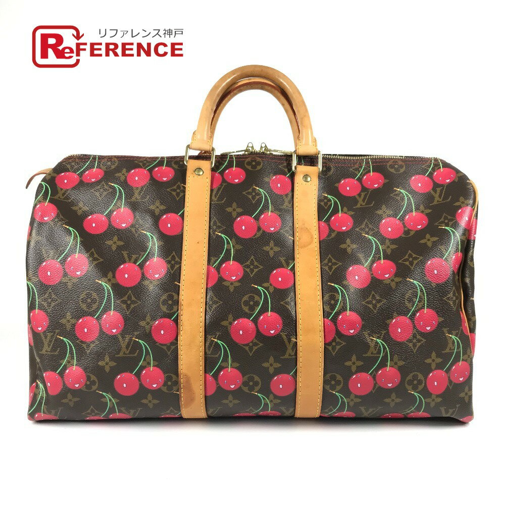 LOUIS VUITTON ルイヴィトン M95011 モノグラムチェリー 村上隆 キーポル45 キーポル 45 カバン 旅行バッグ トラベルバッグ ボストンバッグ モノグラムチェリーキャンバス レディース ブラウン 【中古】