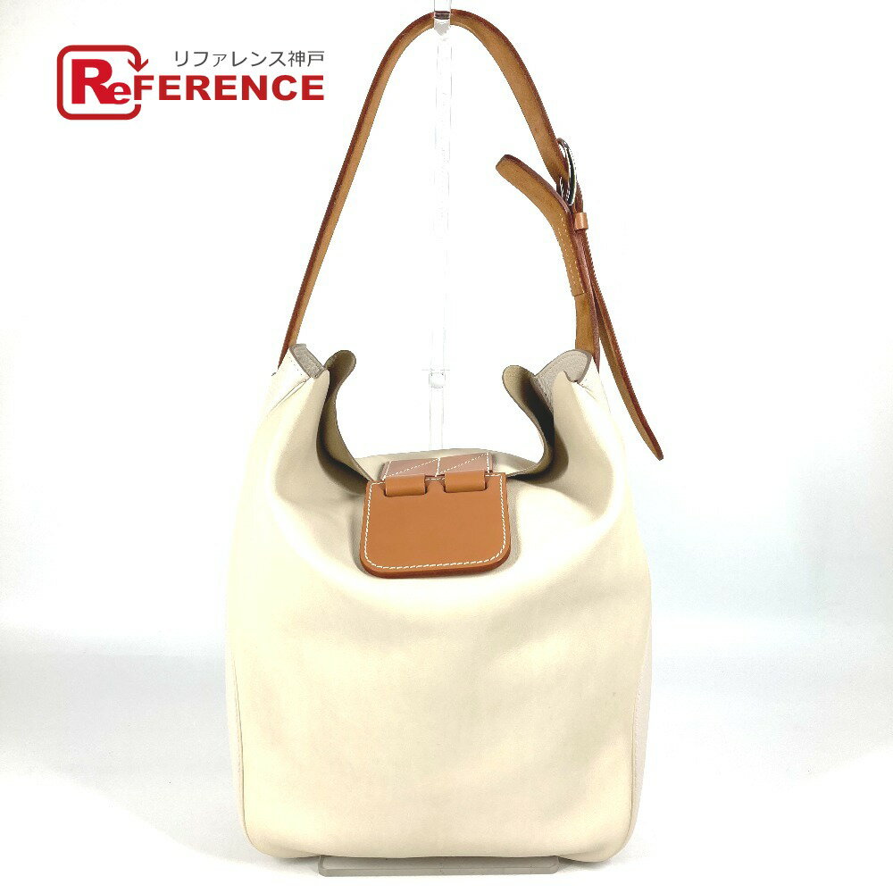 HERMES エルメス ヴィルヴォルト24 ヴィルヴォルト 24 カバン 肩掛け トートバッグ ショルダーバッグ レザー ユニセックス アイボリー系 【中古】