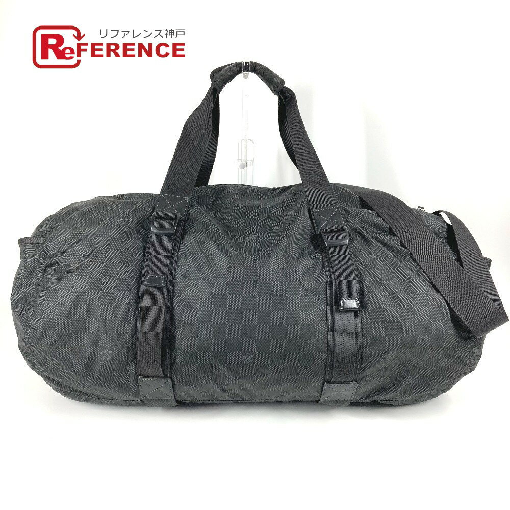 LOUIS VUITTON ルイヴィトン M97058 ダミエ アヴァンチュール プラクティカル 2WAYバック ショルダーバッグ 斜め掛け 肩掛け ボストンバッグ レザー/ナイロン メンズ ブラック 【中古】