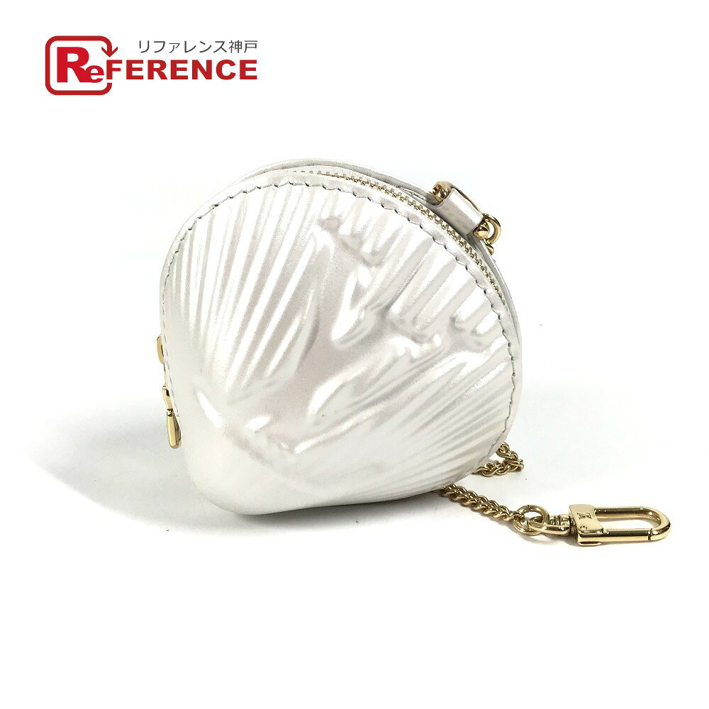 LOUIS VUITTON ルイヴィトン M92508 バイザプール シェル コインパース 財布 小銭入れ キーホルダー チェーン　チャーム コインケース レザー レディース シェーデッドブルー ホワイト系 新品同様 【中古】