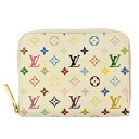 ルイヴィトン Louis Vuitton ジッピー・コインパース M93741 2010年製 モノグラムマルチカラー ブロン ホワイト ピンク 財布 コインケース 小銭入れ カード入れ レディース ルイビトン