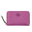 GUCCI グッチ ダブルG ジップアラウンドウォレット 644412 レザー パープル 財布 コインケース 小銭入れ カード入れ ユニセックス