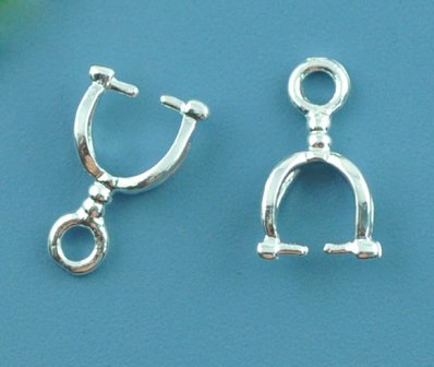 【バチカン】2個／アクセサリー材料コネクターパーツ留め金／12mm×7mm