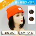 人毛ミックス 毛付きインナーキャップ 帽子タイプ前髪無 BMC-02 ミディアム 医療用ウイッグ ウイッグ帽子 S?M 毛つき帽子 抗がん剤脱毛 円形脱毛【ライツフォル】【あす楽対応】【送料無料】