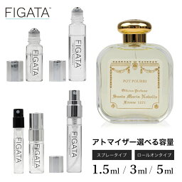 [FIGATA]ミニ香水 原材料/ サンタマリアノヴェッラ ポプリ SANTA MARIA NOVELLA フィレンツェ 薬局コスメ コロン 香水 お試し 選べる 容量 1.5ml 3ml 5ml スプレー ロールオン アトマイザー ネコポス