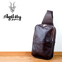 AGILITY affa アジリティ アファ 日本製 ボディバッグ ワンショルダー 斜め掛け 斜めがけ メンズ ペガーズ ホースレザー 本革 馬革 プレゼント 手作り品