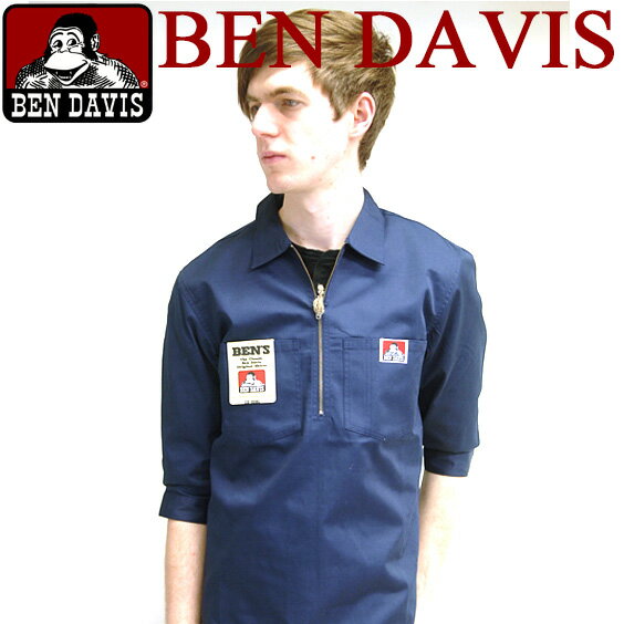 ★『 7分丈ハーフジップシャツ 』★ BEN DAVIS 春のトレンドを創る7分丈ハーフジップシャツ。半額で販売！ ⇒BEN-077