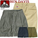 BEN DAVIS ハーフパンツ ベンデイビス タックイージーショーツ ゴリラアイコン ブランドタグ ショーツ メンズ ショートパンツ ゴリラタグ イージーパンツ ショート丈 ベンデイヴィス ボトムス ハーフ丈 カジュアル アメカジ BEN-1533