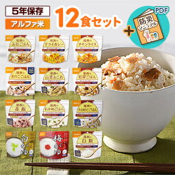 非常食 アルファ米 12種類セット 尾西食品 防災食 保存食 <strong>防災セット</strong> <strong>自宅</strong>療養 海外旅行 登山 コンプリート 備蓄 5年保存 送料無料