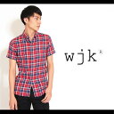 【wjk】check ダブルガーゼシャツ