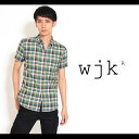 【wjk】check ダブルガーゼシャツ