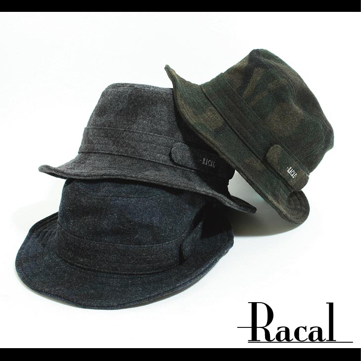 【セール50%OFF】【Racal(ラカル)】カモ柄メルトンHAT ハット